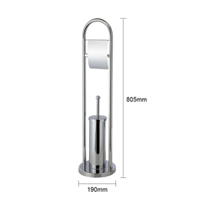 Pavimento in piedi wc in acciaio inox pennello <span class=keywords><strong>e</strong></span> supporto di <span class=keywords><strong>carta</strong></span> per la casa o in albergo usa - Product Image 4