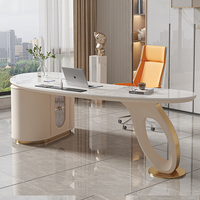 Bureau minimaliste moderne de luxe léger pour salle d'étude à domicile haut de gamme