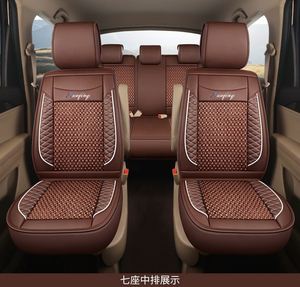 Funda de Asiento de Coche de Cuero de Calidad de Lujo, Juego Completo, Accesorio Interior Cómodo para Monovolumen de Siete Plazas, Totalmente Universal - Product Image 6