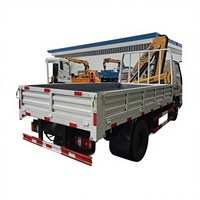 Grue de camion diesel JMC4x2 avec moteur Isuzu, flèche articulée hydraulique de 5 tonnes, rotation à 360°, bras télescopique de 2 tonnes, prix d'usine
