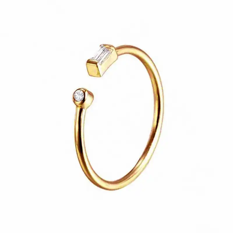 Best Selling 925 Sterling Silver 18k Gold Plated Jewelry Cubic Zirconia Rings For Women