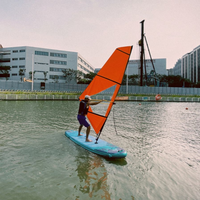 Planche de windsurf gonflable SUP de conception récente 2023, certifiée CE, épaisseur de 4 à 6 pouces, pour utilisation en mer