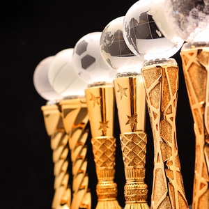 Copa de cristal de recuerdo de metal, trofeo de cristal para campeón - Product Image 4