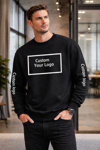 Sweat-shirt à col rond pour homme, mélange coton et polyester, polaire anti-boulochage, toucher doux, pull-over, vêtements personnalisés avec logo - Product Image 4