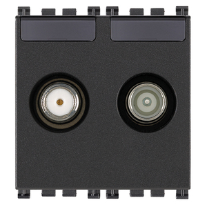 Prise TV satellite Direct TV Rd avec 2 sorties, grise, longueur 5,1 cm, largeur 4,3 cm, hauteur 5,3 cm - Product Image 1