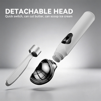 Couteau chauffant rechargeable pour couper et étaler le beurre, avec contrôle de la température, pour beurre, fromage, miel, beurre de cacahuète