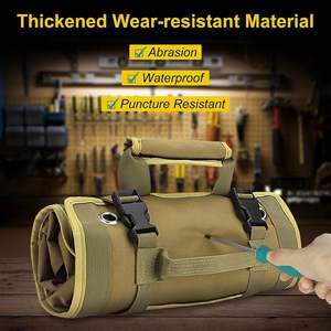 Bolsa de Herramientas Portátil para Electricista, Diseño Enrollable, Impermeable, de Nailon, 12L, Correa Ajustable, Plegable, Multifuncional - Product Image 4