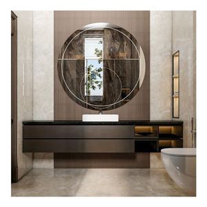 Mueble de Baño Moderno Americano de MDF Lacado con Espejo LED de 60 Pulgadas, Compatible con Lavadora, para Uso en Apartamentos - Product Image 1
