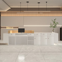 Nouveau comptoir de réception commercial, design minimaliste, ensemble complet pour hôtel, bureau, hall d'entrée