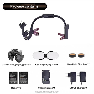 Lupa <span class=keywords><strong>Dental</strong></span> 2.5X 3.5X con Lupa Binocular, Mecanismo de Metal con Luz de Cabeza de Cirujano para Uso de <span class=keywords><strong>Dentista</strong></span> - Product Image 5