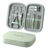 JM - Juego de Manicura y Pedicura Profesional de Acero Inoxidable, 18 Piezas, Kit de Viaje para el Cuidado de las Uñas, Más Vendido en 2024
