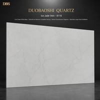 Moderne Cloud Jade Ice Engineered Quarzplatte 3200x1600mm |   CE SGS Zertifiziert |   Hotel-Kücheninsel & Badezimmer-Waschtischplatte