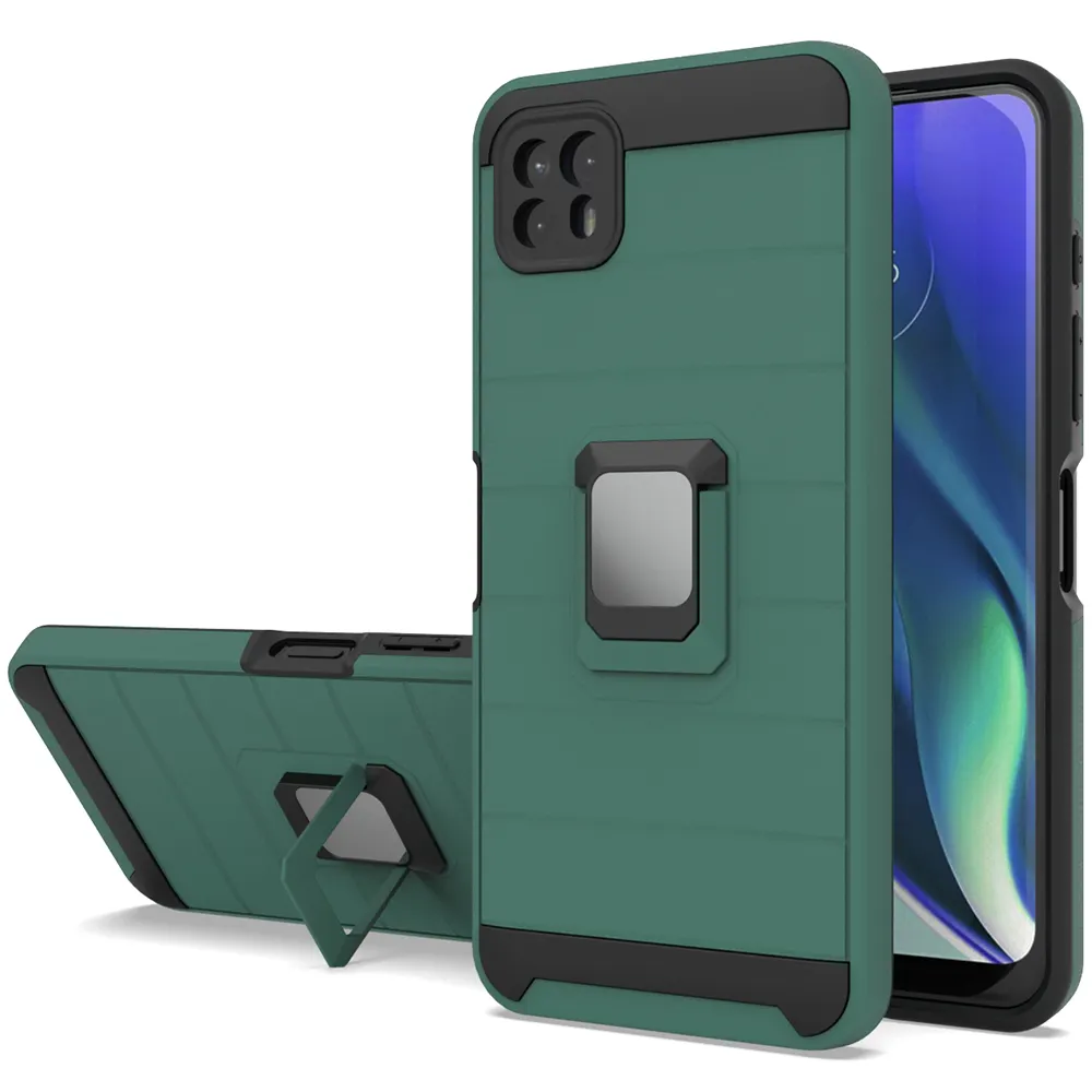 New arrival shockproof back cover 360 ring holder phone case for Motorola G7 plus E6 E5 play go power 2021