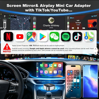 Dongle CarPlay sans fil 4-en-1, CarPlay et Android Auto filaires transformés en sans fil, AirPlay Android Mirror, Plug&Play stable et fiable