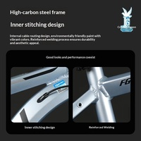 Vélo de montagne tout-terrain multi-vitesses Feige pour homme, cadre en acier carbone 24 pouces, freins à disque doubles, fourche à ressort pour l'extérieur