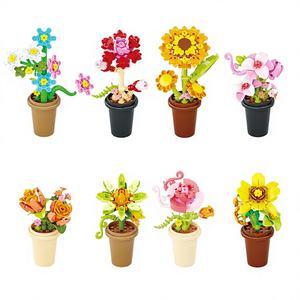 Blocs de construction de simulation de bouquet en plastique ABS, modèle d'assemblage de 50 pièces, bâtiments célèbres MOC, décoration DIY unisexe, cadeaux - Product Image 1