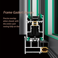 OUNA pintu geser kaca Tempered, pintu kamar tidur Lift aluminium kaca Tempered lapis ganda kustom terisolasi termal