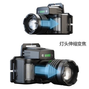 Headlamp <b>Led</b> Rechargeable 2000 Mah Adjustable Headband <b>Motion</b> <b>Sensor</b> Outdoor <b>Lighting</b> - Product Image 3