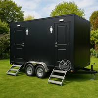 Remorque de toilette portable de luxe pour toilettes mobiles 2025 avec équipements VIP Remorque de salle de bain mobile pour événements en plein air
