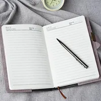 Carnet personnalisé de qualité supérieure en similicuir PU magnétique, reliure thermique A5, feuilles mobiles, fermeture à clé, 240 pages, avec stylo, boîte cadeau