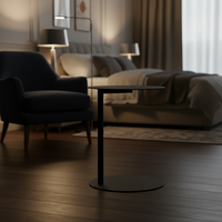 Table basse ronde en acier inoxydable de style moderne et luxueux Dreamhause, petite table d'angle pour salon, meubles de maison