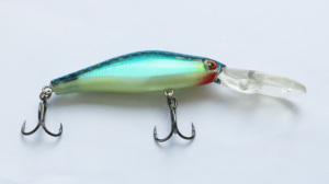 Leurre artificiel Minnow Premium en ABS lumineux, 7,3g, avec œil de poisson 3D, système de transfert de poids à bille en acier et double fente - Product Image 3
