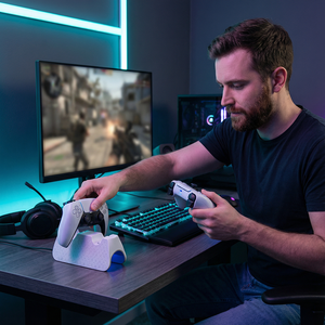 YJT-5OT2076 ไฟ LED แสดงสถานะเครื่องชาร์จสำหรับ PS5 เกมแพด P5/P5 สลิม/PS5 มืออาชีพเกมแพดแบบสั่นคู่พร้อมทัชแพดแบบชาร์จได้ - Product Image 5