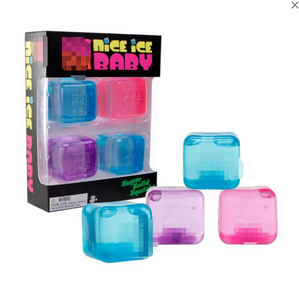 Meilleures ventes NeeD0h Nice Ice Baby Lot de 4 jouets anti-stress à presser en forme de glaçon super solide pour enfants et adultes Boîte mystère - Product Image 1