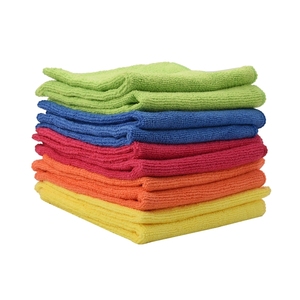 16x16 po Buck Pack 12 10 en 40X40cm 200gsm 300gsm chiffons en microfibre pour voiture bleu jaune vert chiffon de nettoyage serviette en microfibre - Product Image 5