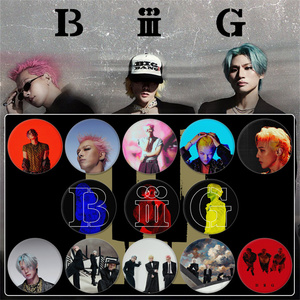 KPOP <span class=keywords><strong>BIGBANG</strong></span> Álbum de Regreso BiiiG Pin de Acrílico con Foto Conceptual Redonda GD Daesung TAEYANG D-Dragon para Fans, Accesorios para Bolsos - Product Image 1