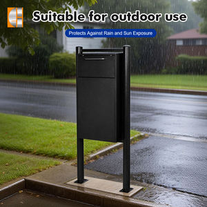 Buzón de Correo Residencial de Acero Antirrobo con Entrega de Paquetes, Diseño Moderno Independiente para Casa y Jardín - Product Image 4