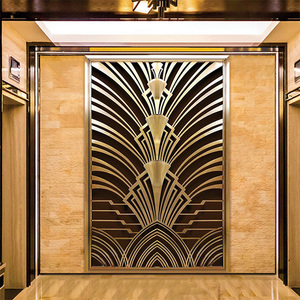 Design della metà del secolo divisore pieghevole in acciaio inox schermo Hotel divisorio - Product Image 6