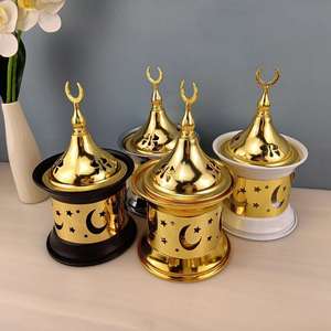 Support de Cadeau Musulman, Décoration de Maison pour le Ramadan, Porte-Bougie Islamique en Métal, Brûleur d'Encens Arabe - Product Image 2
