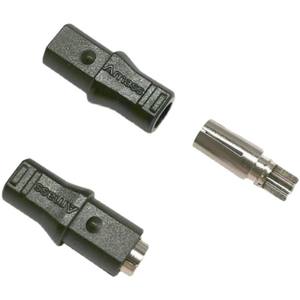 Amass SH4.0U-F/Mニッケルメッキ4.0mm大電流エアラインプラグ溶接スタイルコネクタ、ブラックブーツ付き - Product Image 1