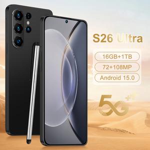 Teléfono Celular Inteligente S26 Ultra de <span class=keywords><strong>7</strong></span>.3 Pulgadas, Deca Core, 108MP, LTE, Doble SIM, para Juegos, Pantalla 4K de 120Hz, Alta Memoria, Multi-idioma, Versión Global - Product Image 1