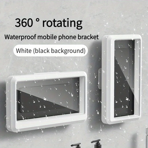 <b>Shower</b> Phone Holder – Waterproof & Anti-fog Universal Phone Case, Wall Mounted Bathroom Phone Pouch – Touchscreen Compatible, Fu - Product Image 6