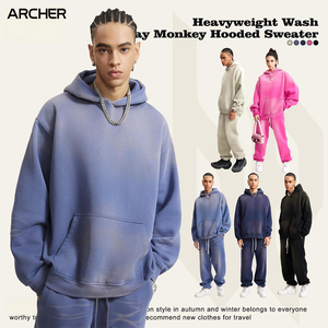 <span class=keywords><strong>Felpa</strong></span> Invernale Pesante da Uomo con Cappuccio e Applicazioni <span class=keywords><strong>di</strong></span> Perline, Taglie Forti, Colore Nero, Brand <span class=keywords><strong>di</strong></span> Tendenza per Coppia - Product Image 2