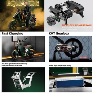 Motocicleta Eléctrica de Alta Potencia de 5.5KW, Batería de Litio de Largo Alcance de 150KM, Carga de 150kg, Impermeable, para Adultos, para Desplazamientos Urbanos - Product Image 3