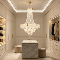 Nouveau Lustre de Plafond Français Élégant Haut de Gamme, Style Luxe, Idéal pour Duplex, Espaces Ouverts, Villas, Combles et Escaliers Ouverts