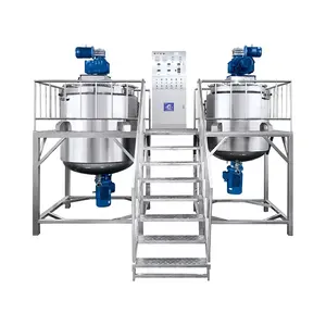 Tanque de mezcla Emulsionante al vacío Máquina mezcladora cosmética Homogeneizador al vacío Mezclador Máquina emulsionante