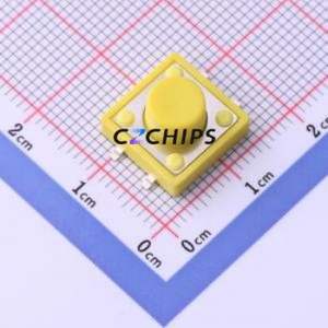 DS1042-23YYRX25010 Tactile Switch SMD-4P,12x12mm Switch ( Operating Force: 2.5N )( Switch Length: 12mm )( Switch Width: 12mm ) - Product Image 1