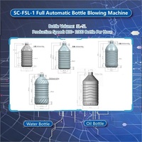 Machine de soufflage entièrement automatique à 1 cavité avec moteur PLC Mitsubishi pour le soufflage de bouteilles d'eau PET de 5 L