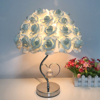 Lampes de table à LED Rose Mariage Lumières décoratives Chambre Lampes de nuit Roses Lampes Coeur Lampe de table Veilleuse Cadeaux en gros Décoration