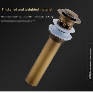 Vasque en verre antique <span class=keywords><strong>de</strong></span> style européen avec siphon standard à clapet pour salle <span class=keywords><strong>de</strong></span> bain - Product Image 3