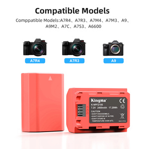 แบตเตอรี่กล้อง KingMa 2400mAh รุ่น NP-FZ100H ความจุสูง สำหรับกล้อง <span class=keywords><strong>SONY</strong></span> A9/A7R <span class=keywords><strong>MARK</strong></span> <span class=keywords><strong>3</strong></span>/<span class=keywords><strong>A7</strong></span> <span class=keywords><strong>MARK</strong></span> <span class=keywords><strong>3</strong></span> แบตเตอรี่แบบชาร์จได้ NP FZ100 - Product Image 3