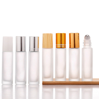Bouteilles rondes à bille personnalisées avec logo, 5ml, 8ml, 10ml, 15ml, bouchon en aluminium, verre pour emballage de sérum, parfum, couleur personnalisée