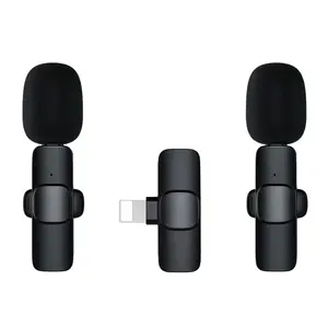 Best selling portable lavaliere wireless microphone for live stream low latency clip on mini microphone professional