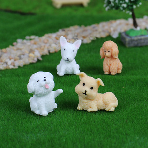 Artesanías <span class=keywords><strong>mini</strong></span> perro miniatura jardín animal paisajismo decoración del hogar adornos al por mayor artesanía de resina - Product Image 2