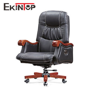   Silla de Oficina Ejecutiva de Cuero con Función Reclinable y Masaje para Estar Sentado por Largos Periodos - Product Image 3