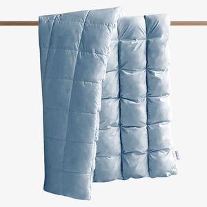 Extra Soft Double Layer Cotton Quilted Weighted <b>Blanket</b> Light <b>Blue</b> Winter Therapy Use - Product Image 5